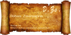Dohos Zsuzsanna névjegykártya
